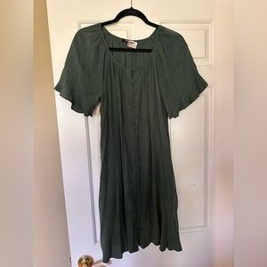 Madewell Green dress EUC sz M